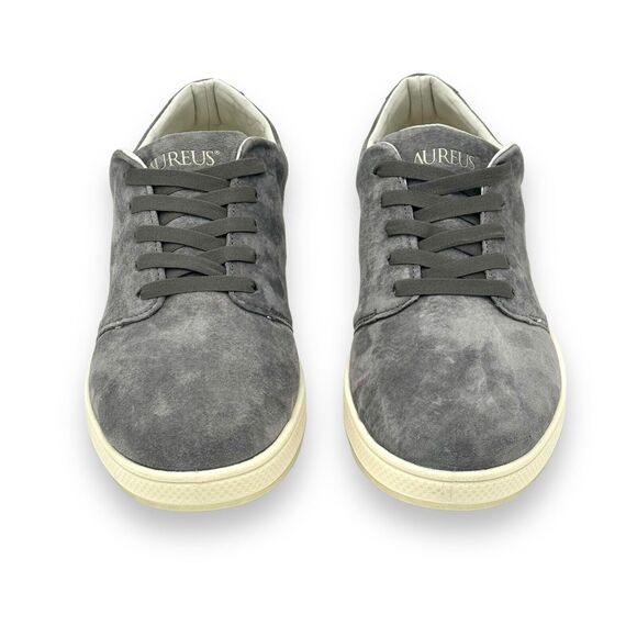 AUREUS INSIGNIA HIGH TOP MENS GREY NUBUC LEATHER CASUAL SHOES size 9